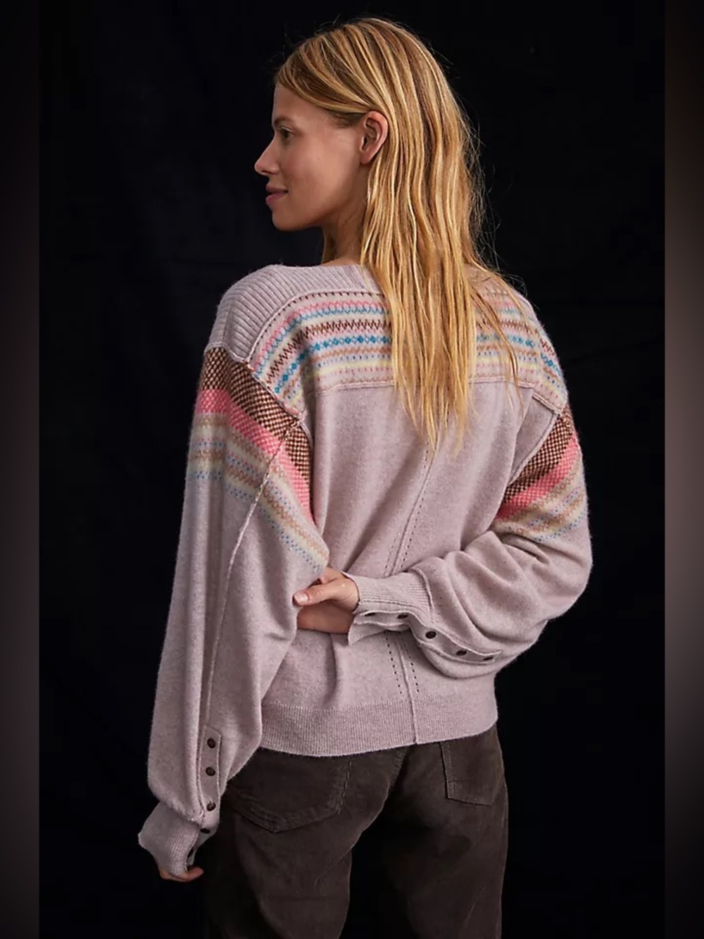 Pilcro dolman sleeved cashmere sweater L - Picture 2 of 6